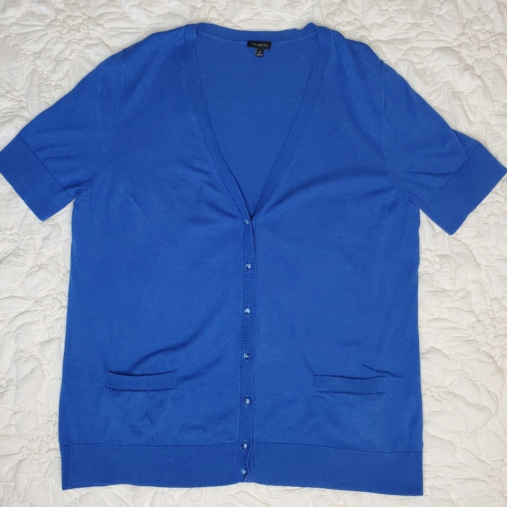 Talbots Royal Blue Short-sleeved Sweater